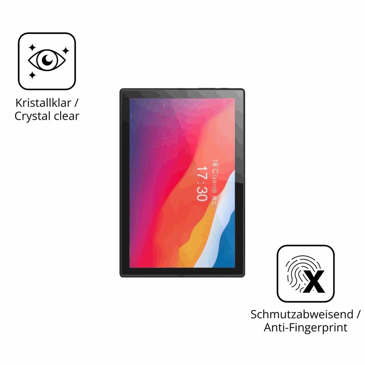 Flexible TPU-Folie passend zugeschnitten für Crelander T30 Pro, vollständige Abdeckung