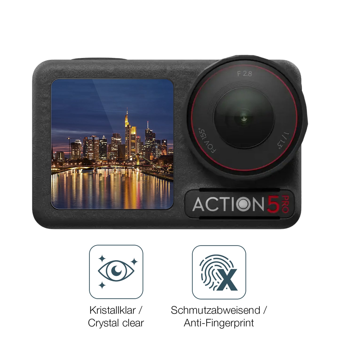 Flexible TPU-Folie passend zugeschnitten für Dij Osmo Action 5 Pro, vollständige Abdeckung