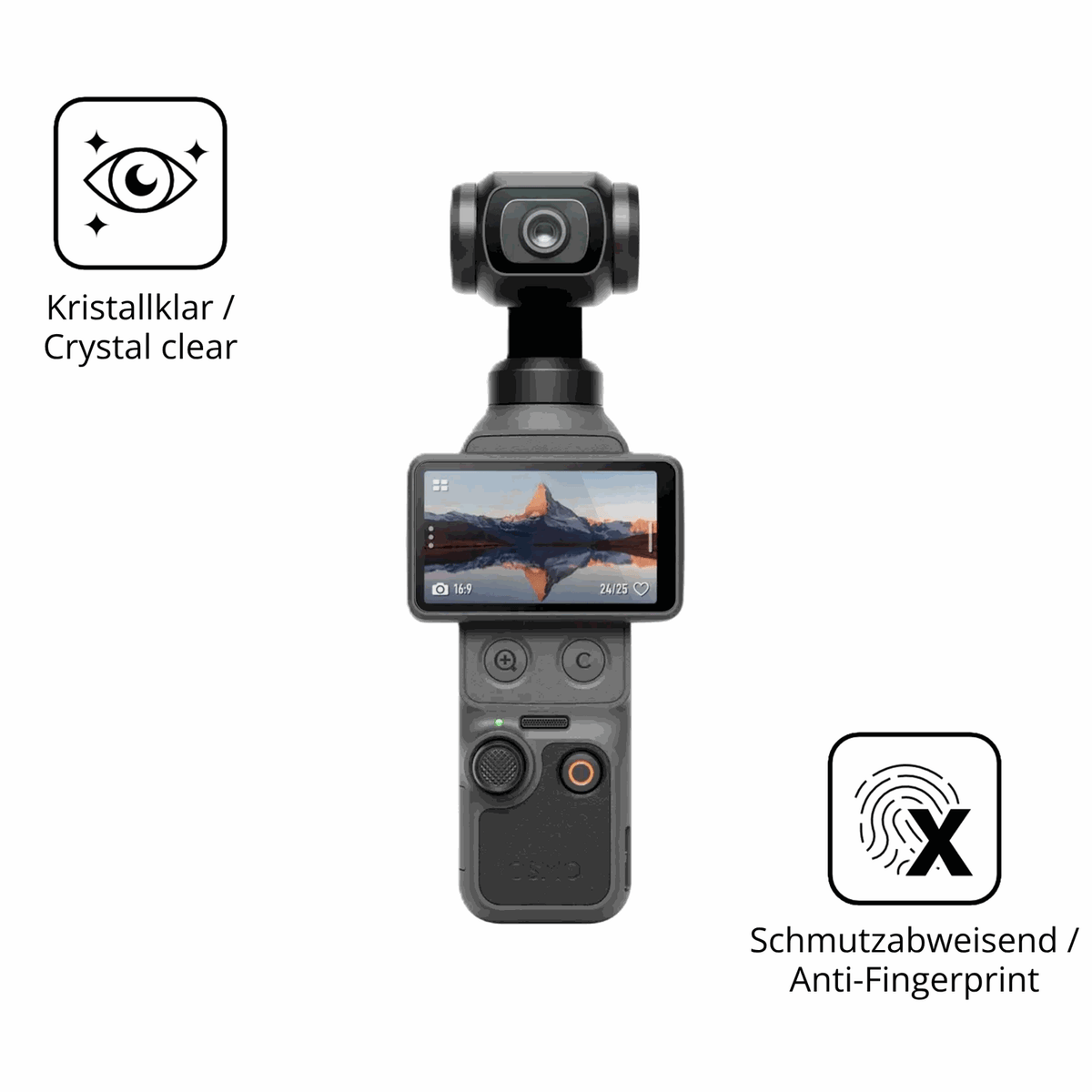 Flexible TPU-Folie passend zugeschnitten für DJI Osmo Pocket 4, vollständige Abdeckung