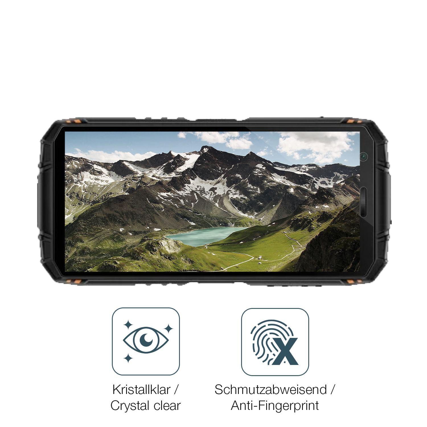 Schutz gegen Kratzer auf dem Doogee Mini Outdoor 3 Ultra Glas durch Schlüssel oder Ähnliches