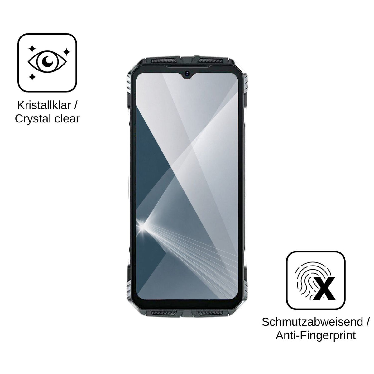 2x Screen Protector for Doogee S118 Plus Flexible Glass 9H dipos