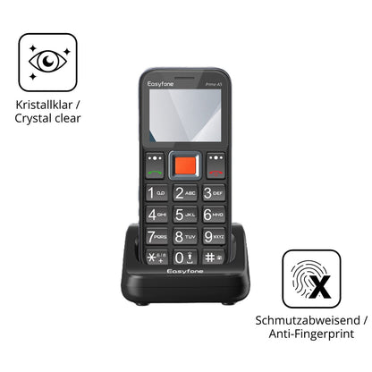 Flexible TPU-Folie passend zugeschnitten für Easyfone Prime T5, vollständige Abdeckung