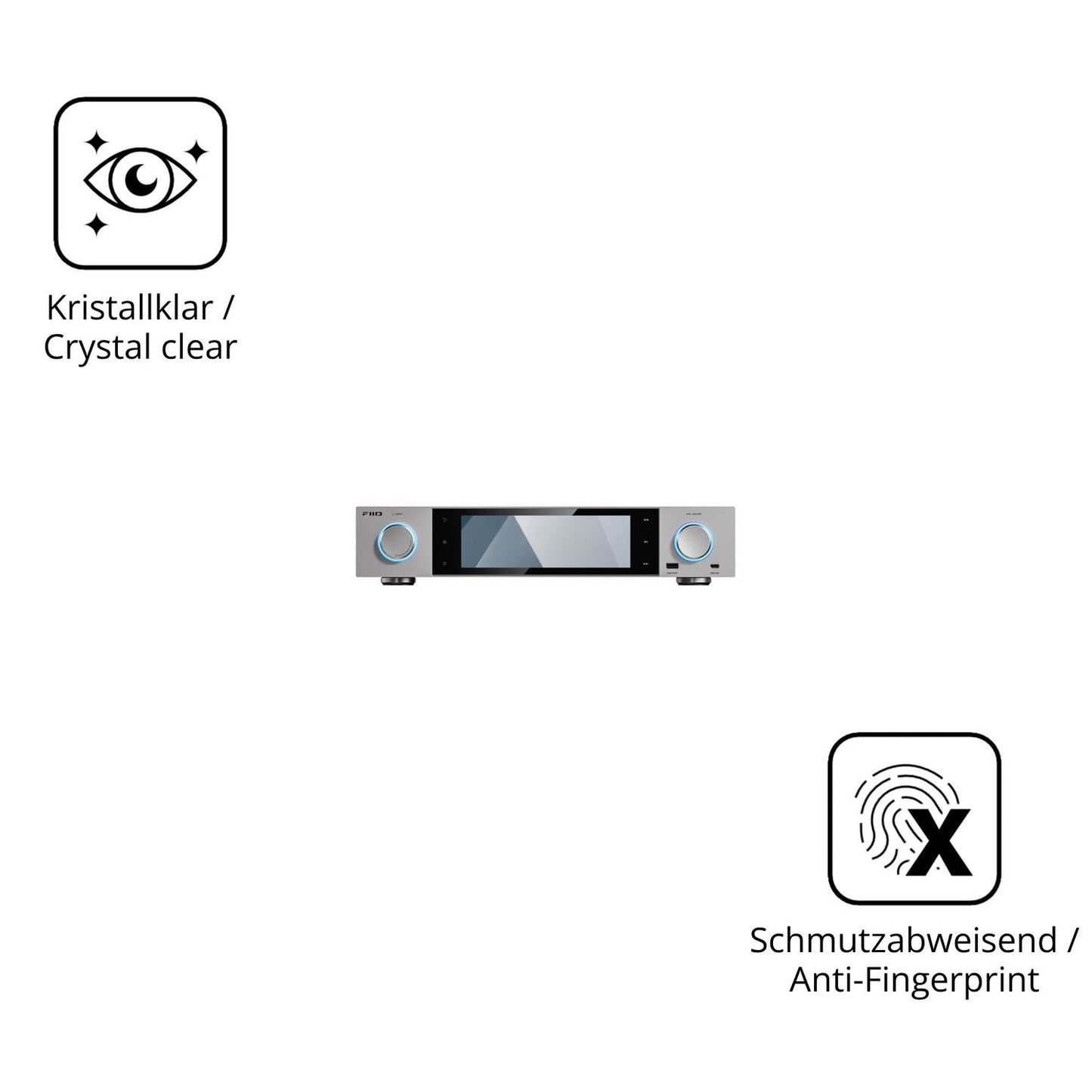 Flexible TPU-Folie passend zugeschnitten für FiiO S15, vollständige Abdeckung