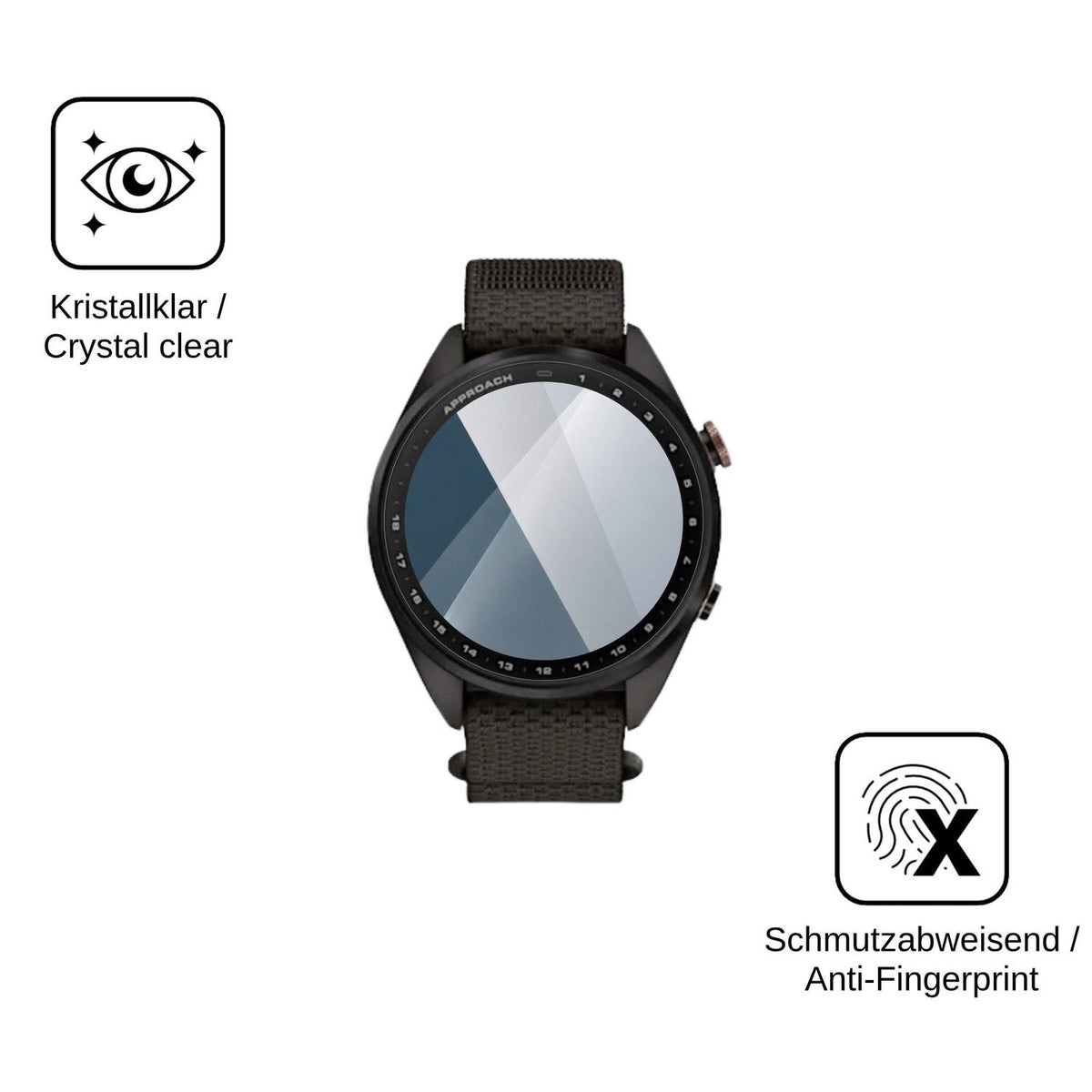 2x Screen Protector for Garmin Approach S72 Flexible Glass 9H dipos