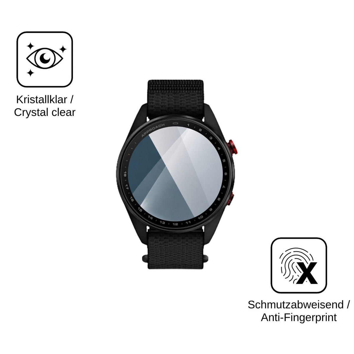 2x Screen Protector for Garmin Approach S72 47mm Flexible Glass 9H dipos
