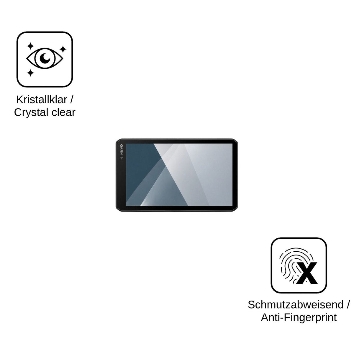 2x Screen Protector for Garmin CamperCam 795 Flexible Glass 9H dipos