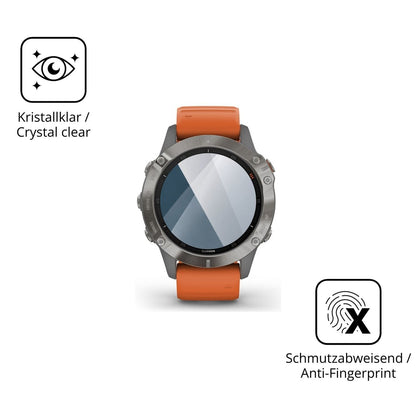 Flexible TPU-Folie passend zugeschnitten für Garmin Fenix 6, vollständige Abdeckung