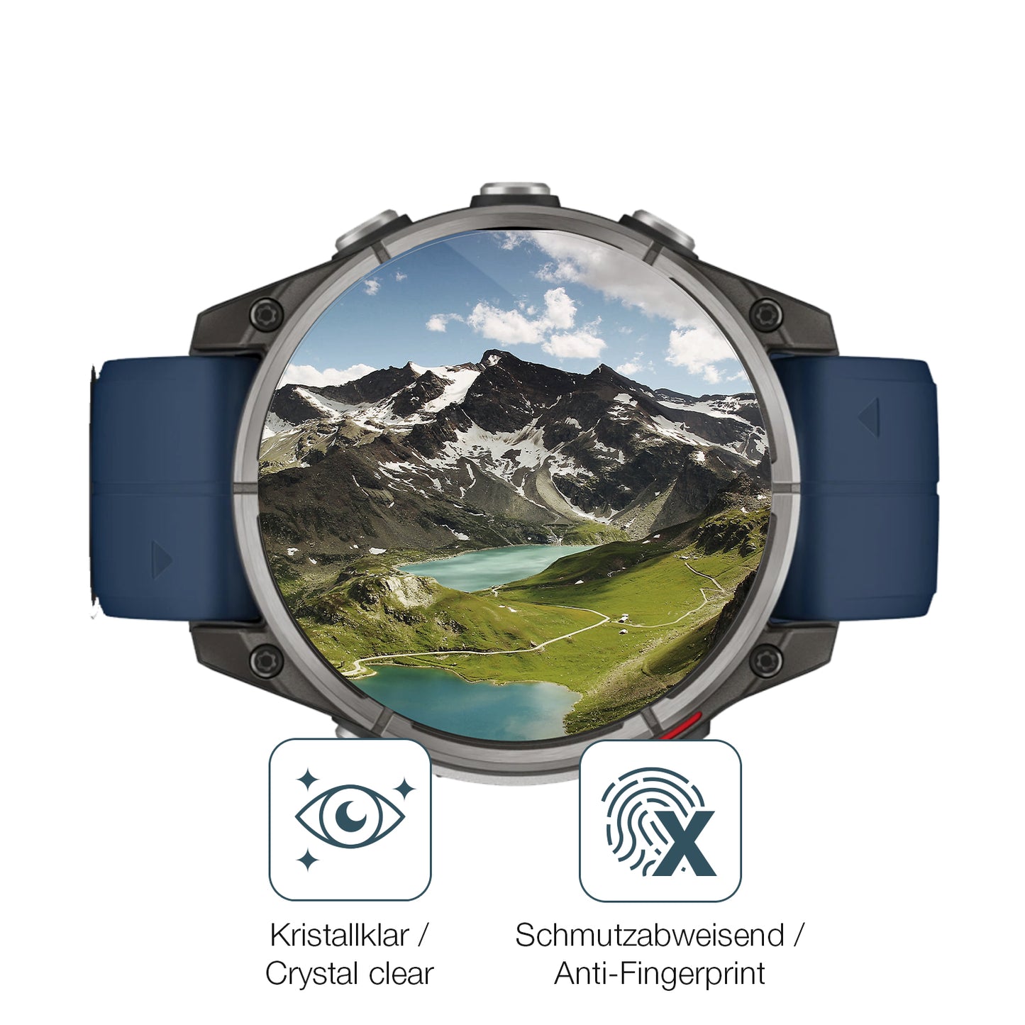 Schutz gegen Kratzer auf dem Garmin Quatix 8 51mm Glas durch Schlüssel oder Ähnliches