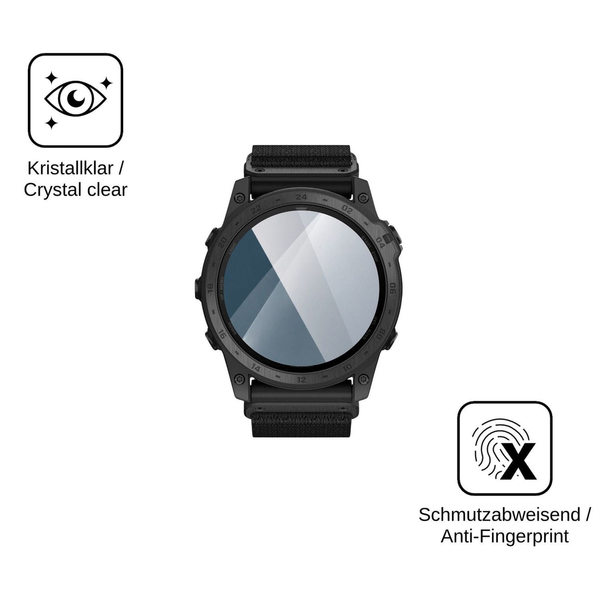 2x Screen Protector for Garmin tactix 7 Pro Ballistics Edition Flexible Glass 9H dipos