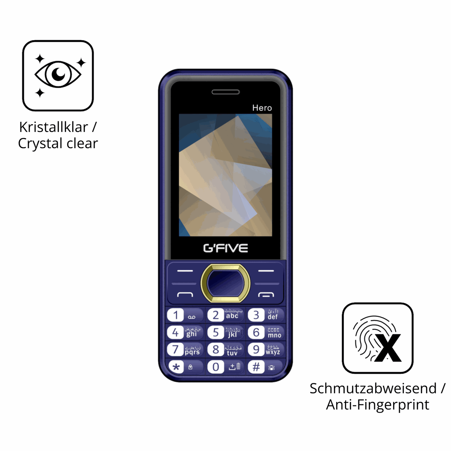 Flexible TPU-Folie passend zugeschnitten für GFive Hero New, vollständige Abdeckung
