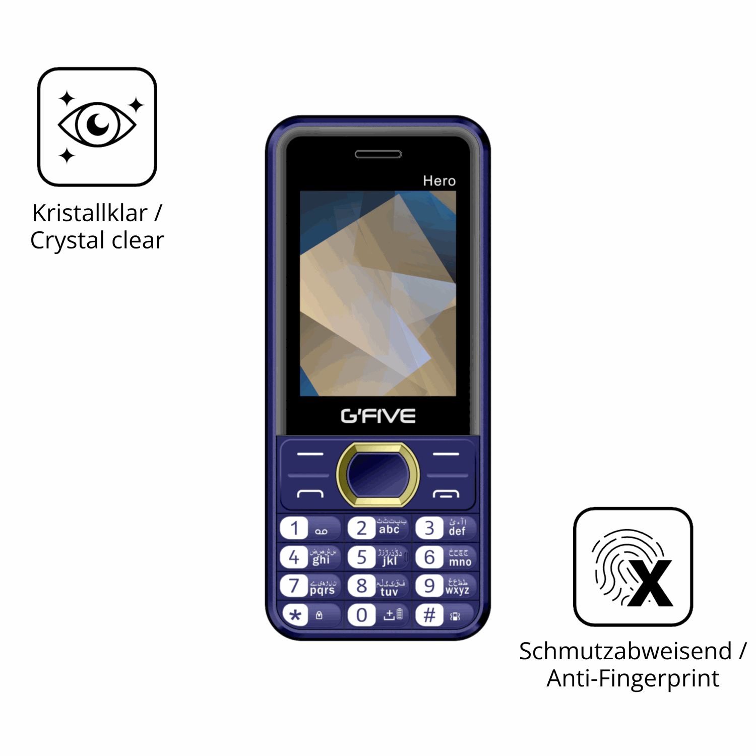 Flexible TPU-Folie passend zugeschnitten für GFive Hero New, vollständige Abdeckung