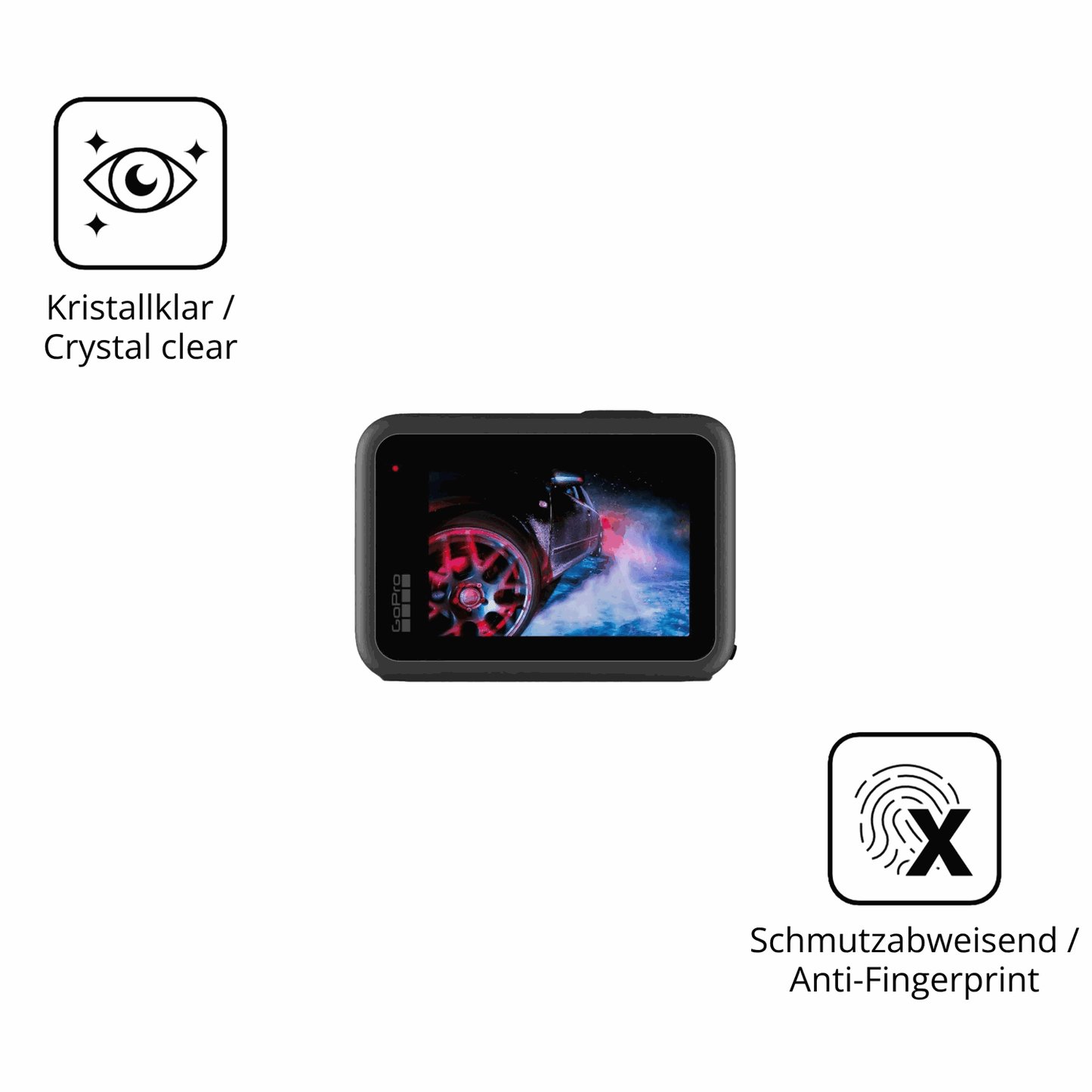 Flexible TPU-Folie passend zugeschnitten für GoPro HERO9, vollständige Abdeckung