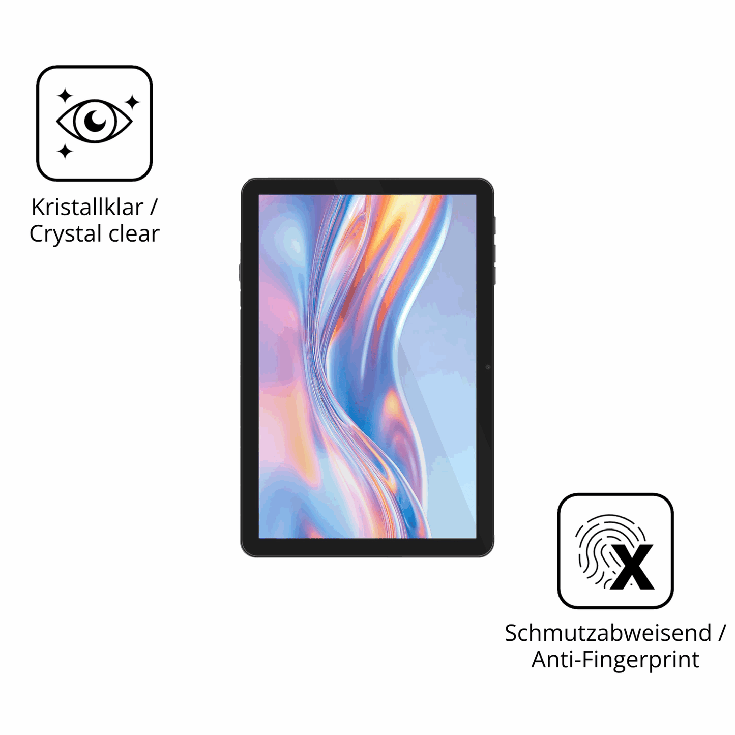 Flexible TPU-Folie passend zugeschnitten für Haehne ZLQ7 10 Zoll, vollständige Abdeckung