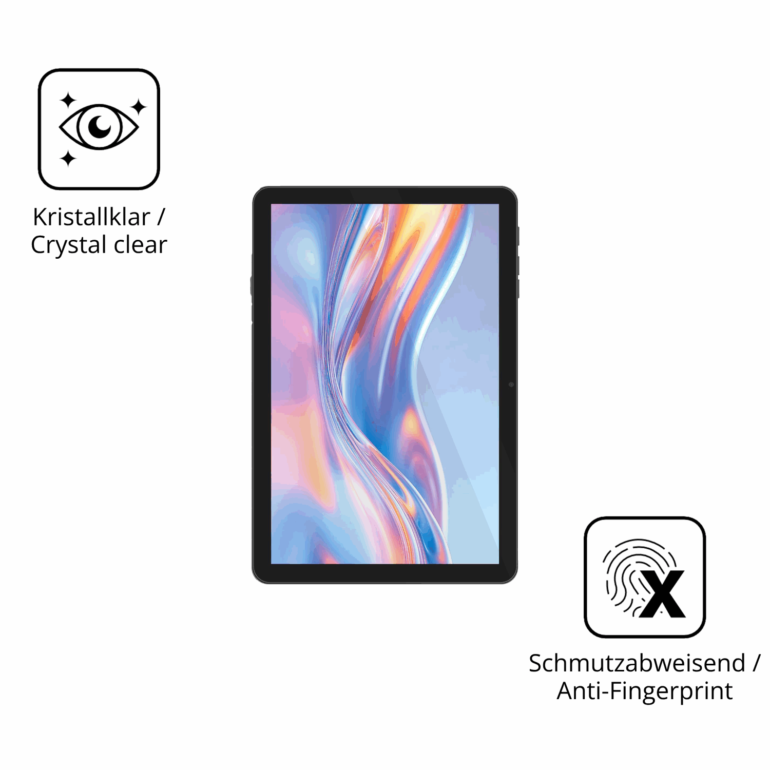 Flexible TPU-Folie passend zugeschnitten für Haehne ZLQ7 10 Zoll, vollständige Abdeckung