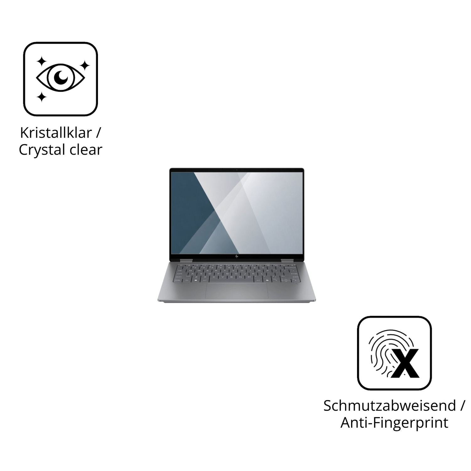 Flexible TPU-Folie passend zugeschnitten für HP OmniBook X Flip 14-fk0773ng, vollständige Abdeckung
