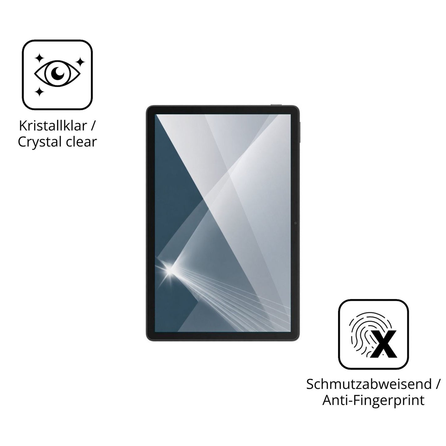 Flexible TPU-Folie passend zugeschnitten für HTC Tab A101 Plus, vollständige Abdeckung