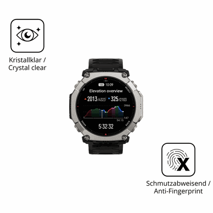 Flexible TPU-Folie passend zugeschnitten für Huami Amazfit T-Rex Ultra 2, vollständige Abdeckung