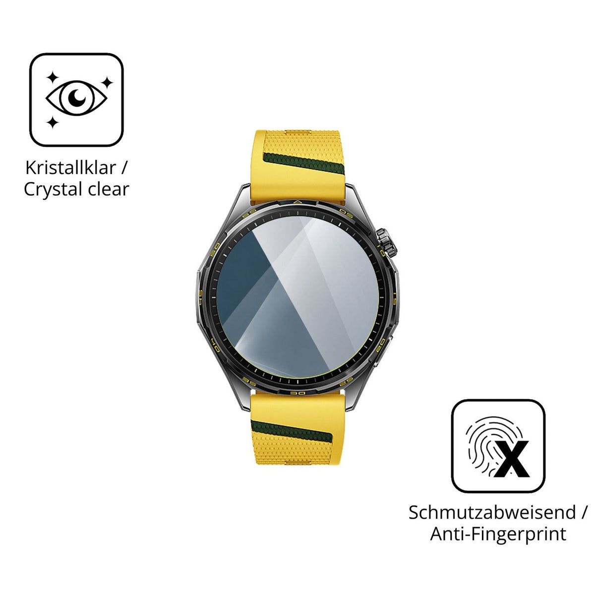 Flexible TPU-Folie passend zugeschnitten für Huawei Watch GT 7 46 mm, vollständige Abdeckung