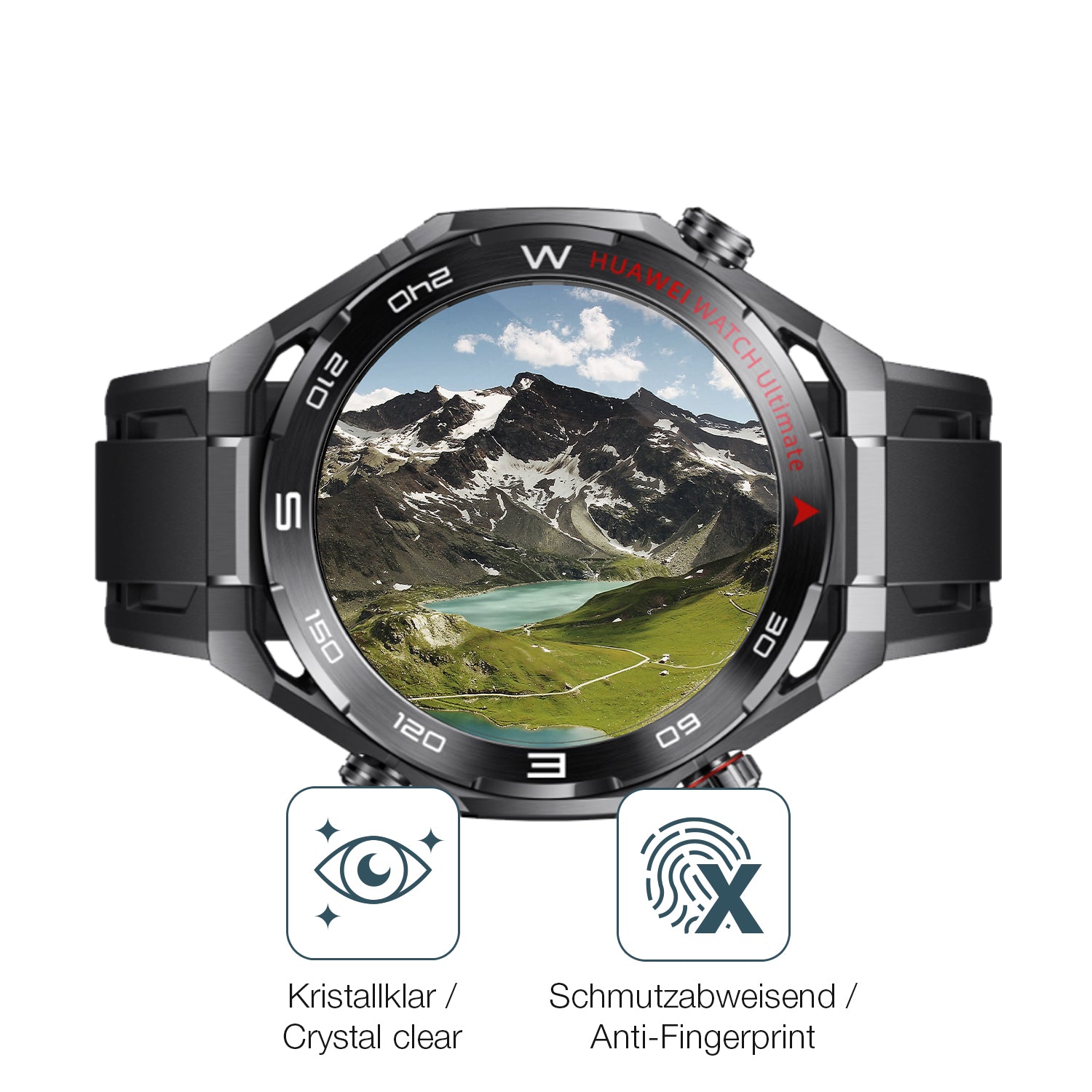 Schutz gegen Kratzer auf dem Huawei Watch Ultimate 2 Black Glas durch Schlüssel oder Ähnliches