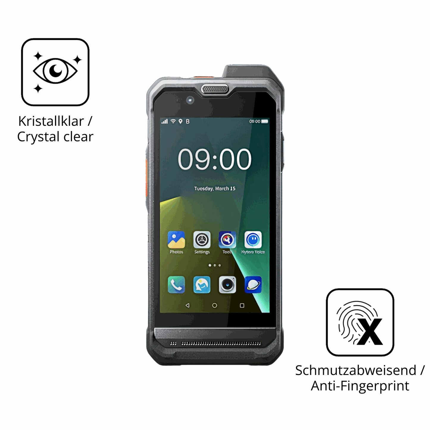 Flexible TPU-Folie passend zugeschnitten für Hytera PNC460, vollständige Abdeckung