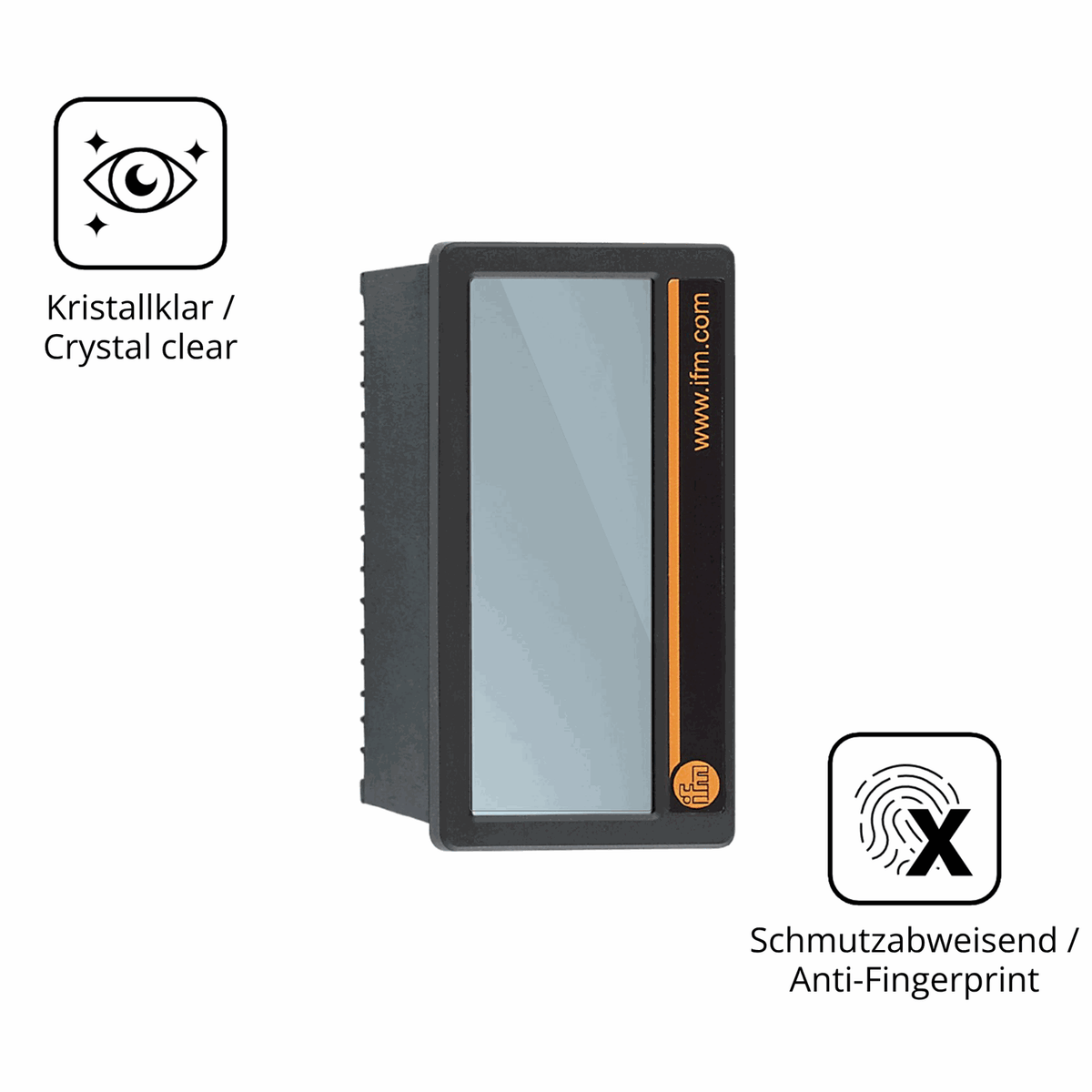 Flexible TPU-Folie passend zugeschnitten f�r ifm DX2045, vollst�ndige Abdeckung