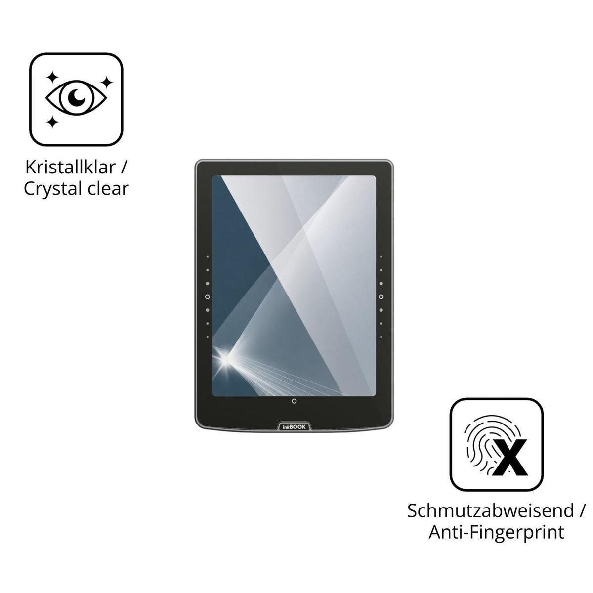 Flexible TPU-Folie passend zugeschnitten für inkBOOK Solaris, vollständige Abdeckung