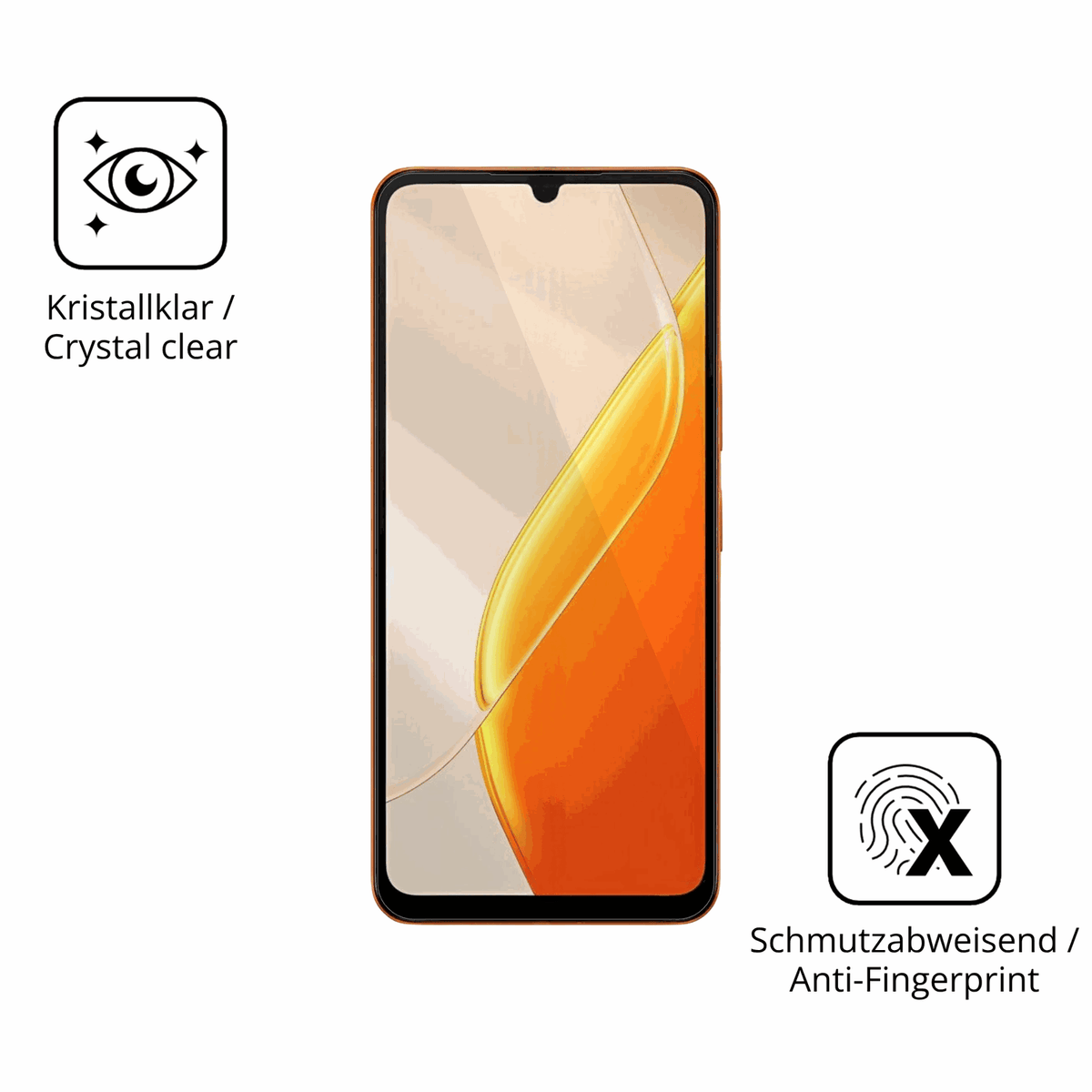 Flexible TPU-Folie passend zugeschnitten für Itel A200, vollständige Abdeckung