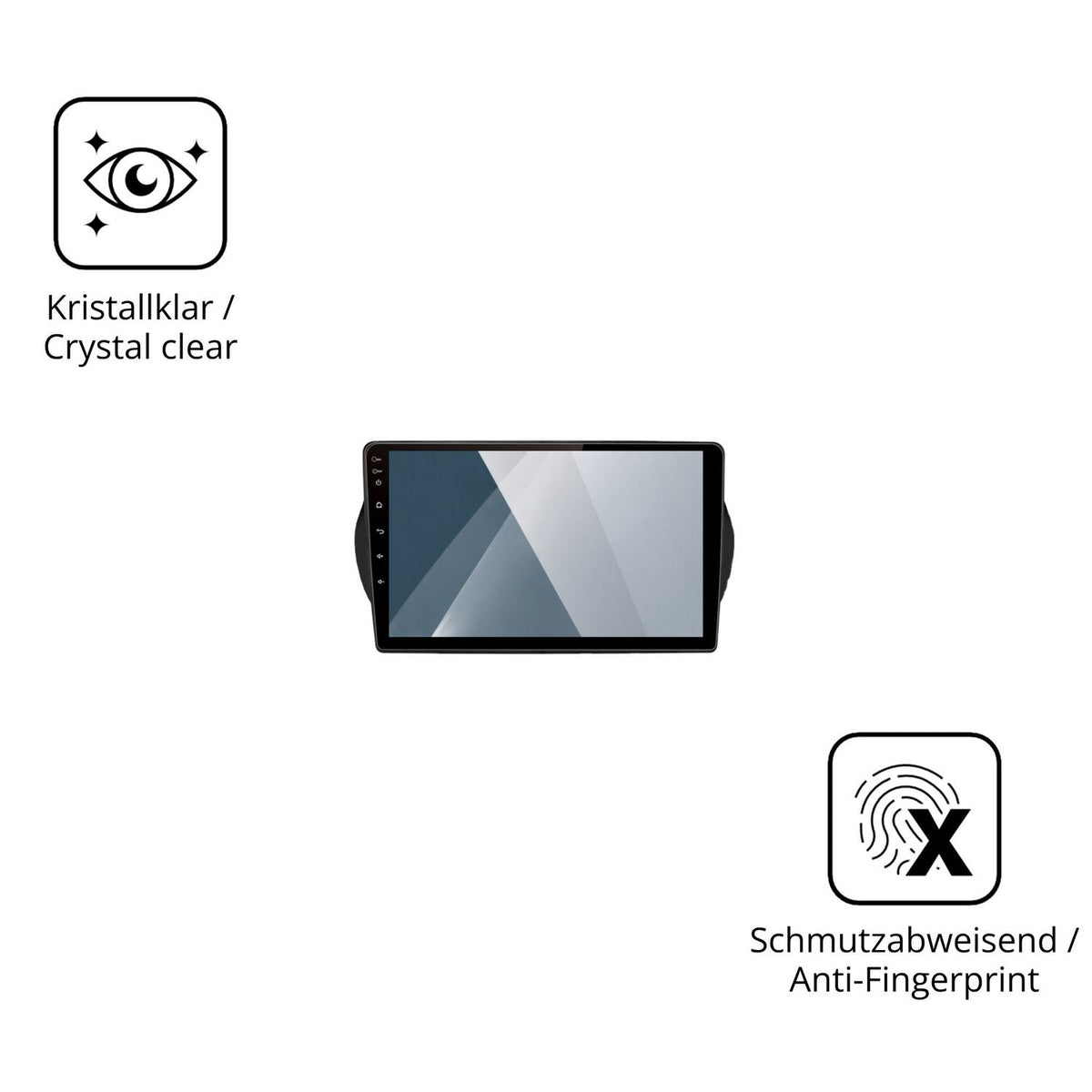 Flexible TPU-Folie passend zugeschnitten für Junsun V2 Plus 10 Zoll, vollständige Abdeckung