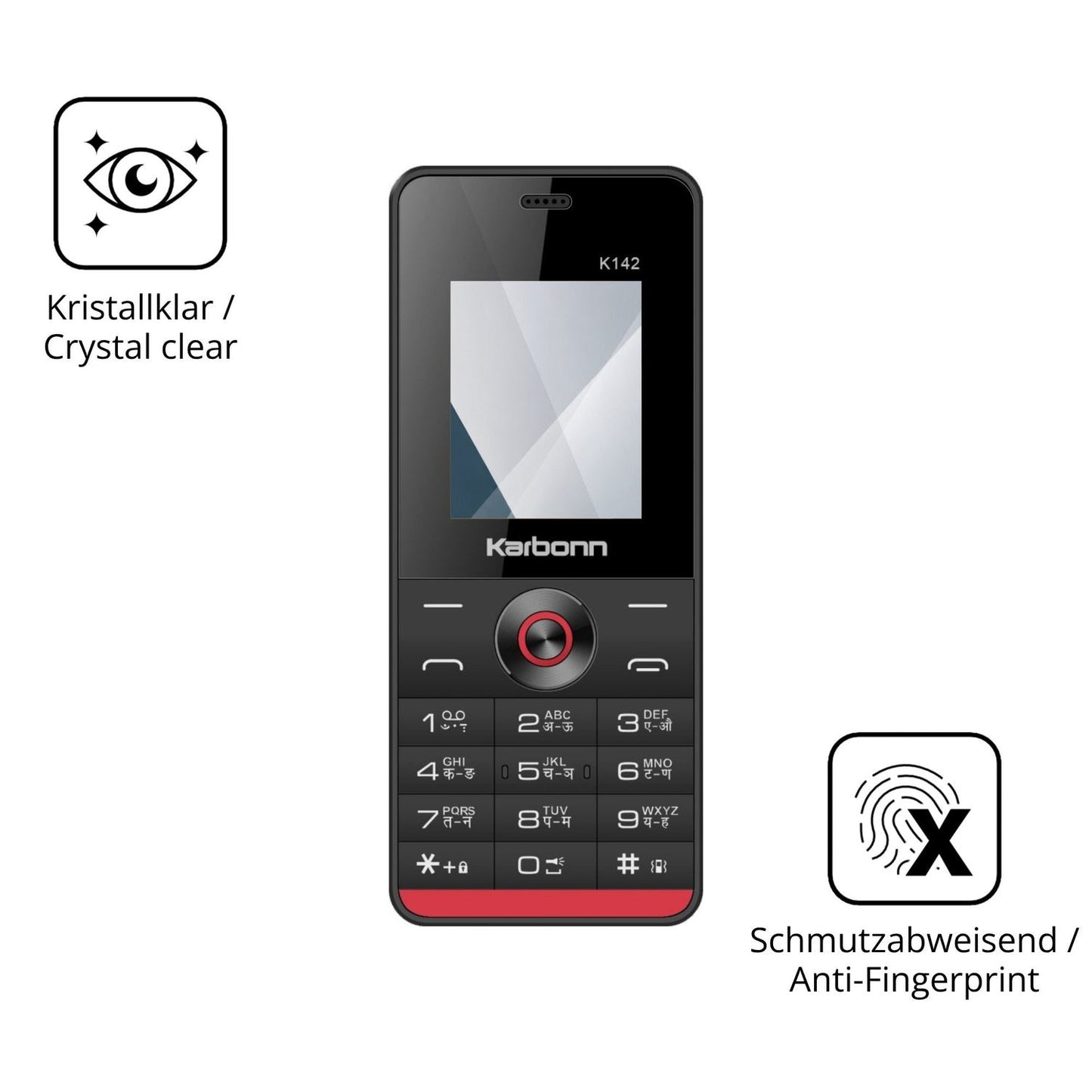 Flexible TPU-Folie passend zugeschnitten für Karbonn K142, vollständige Abdeckung