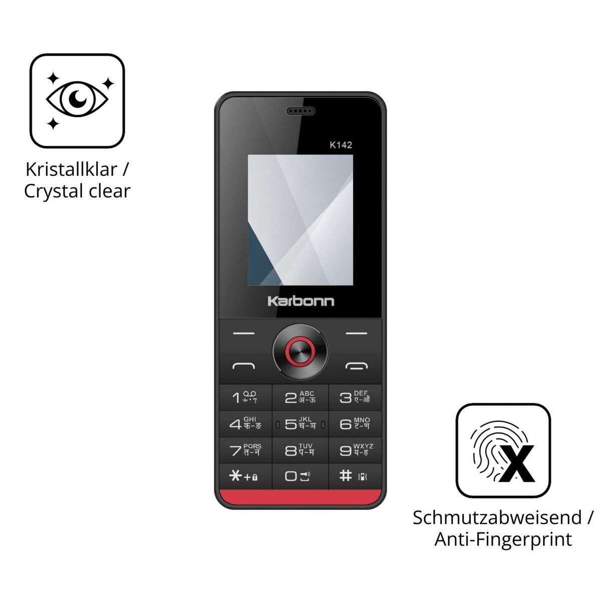 Flexible TPU-Folie passend zugeschnitten für Karbonn K142, vollständige Abdeckung