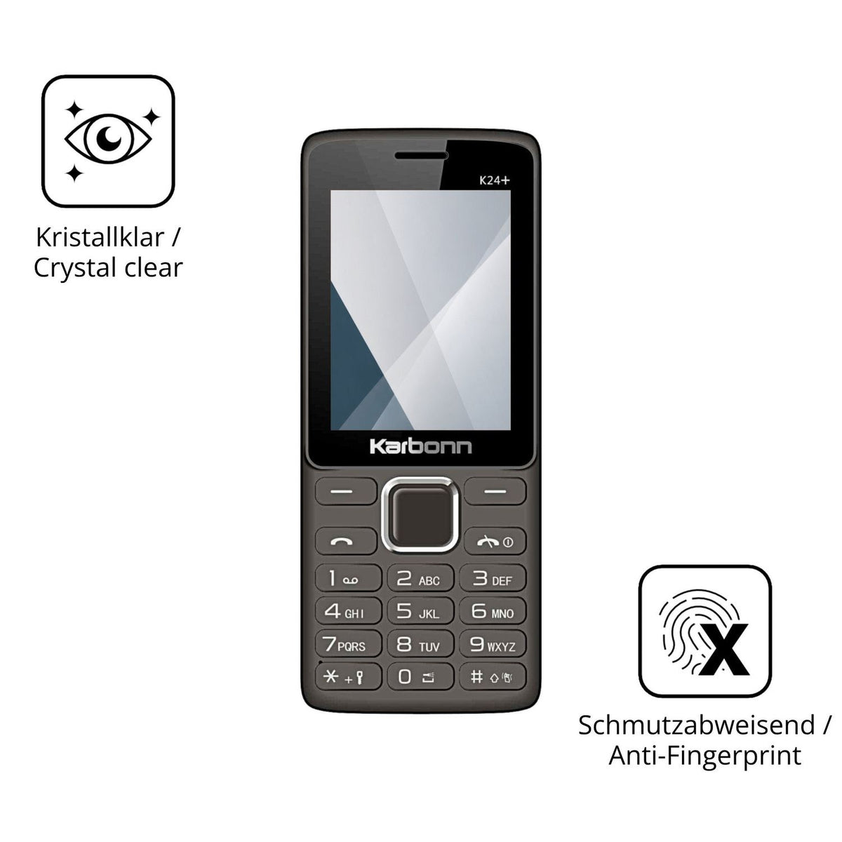 Flexible TPU-Folie passend zugeschnitten für Karbonn K24 Plus, vollständige Abdeckung
