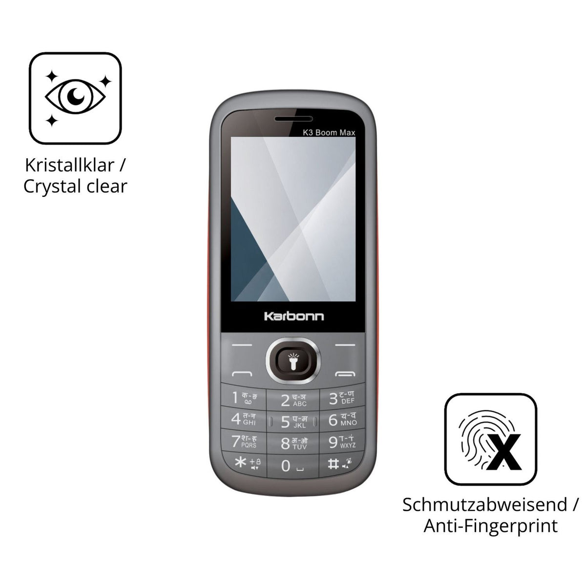 Flexible TPU-Folie passend zugeschnitten für Karbonn K3 Boom Max, vollständige Abdeckung
