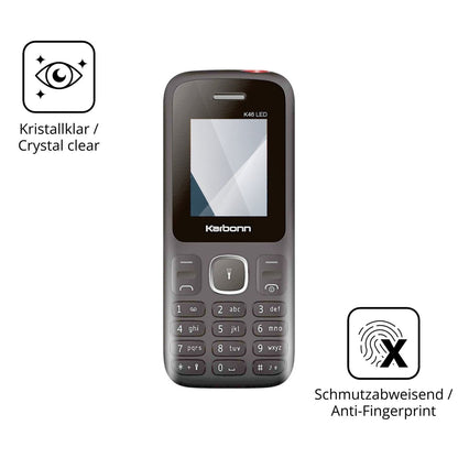 Flexible TPU-Folie passend zugeschnitten für Karbonn K46 LED, vollständige Abdeckung