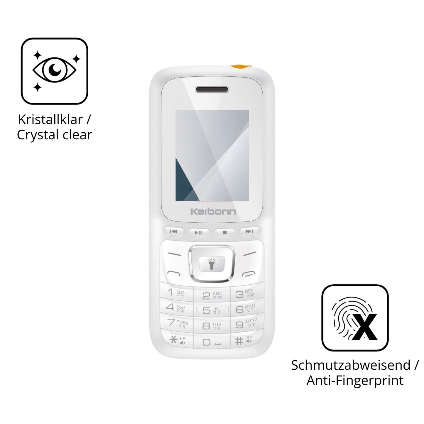 Flexible TPU-Folie passend zugeschnitten für Karbonn K7 Power, vollständige Abdeckung