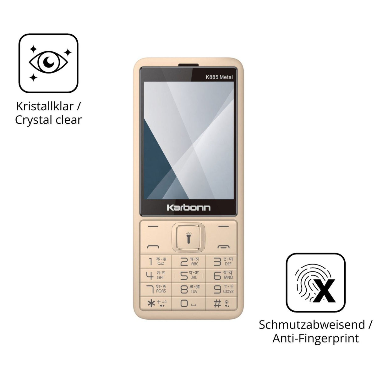 Flexible TPU-Folie passend zugeschnitten für Karbonn K885 Metal, vollständige Abdeckung