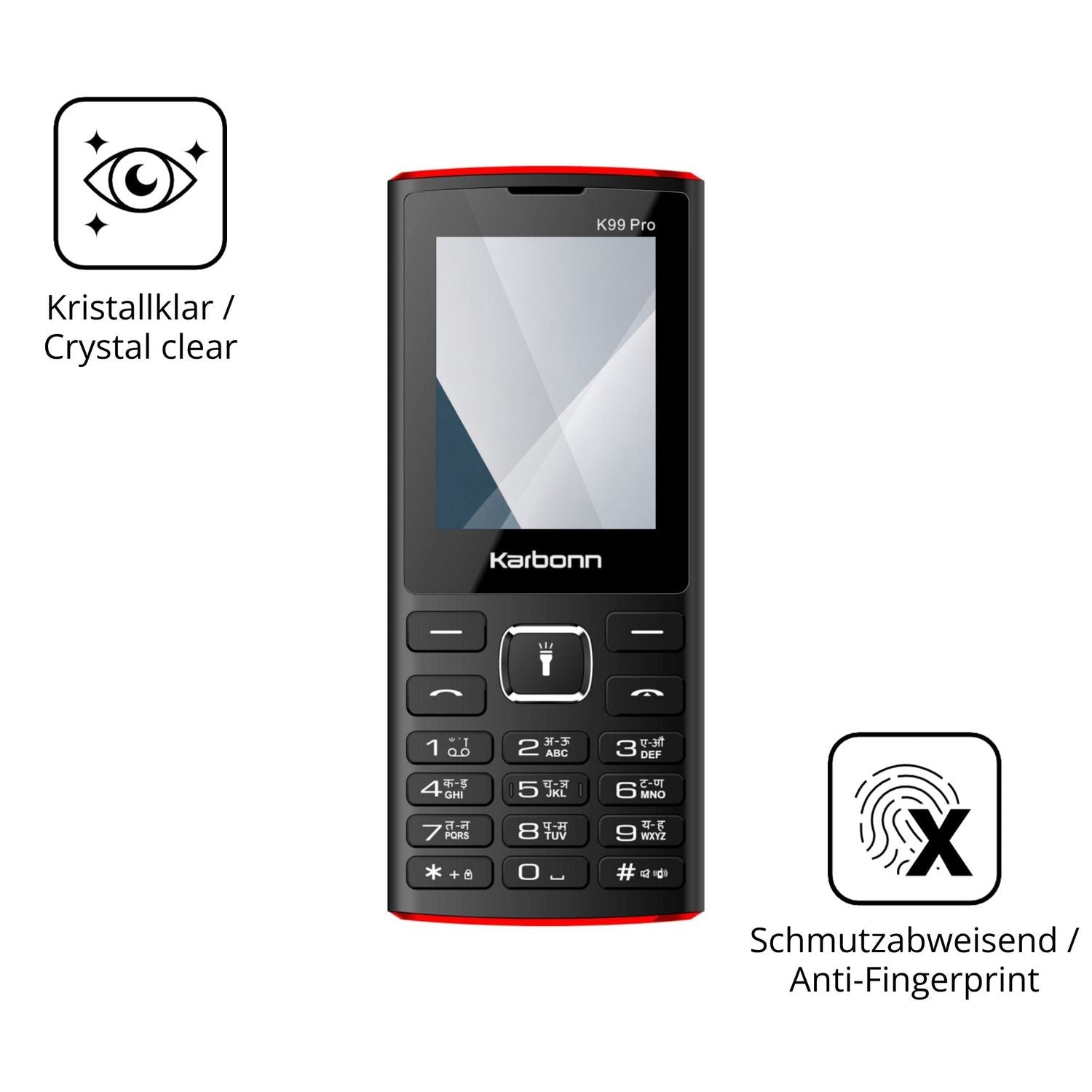 Flexible TPU-Folie passend zugeschnitten für Karbonn K99 Pro, vollständige Abdeckung