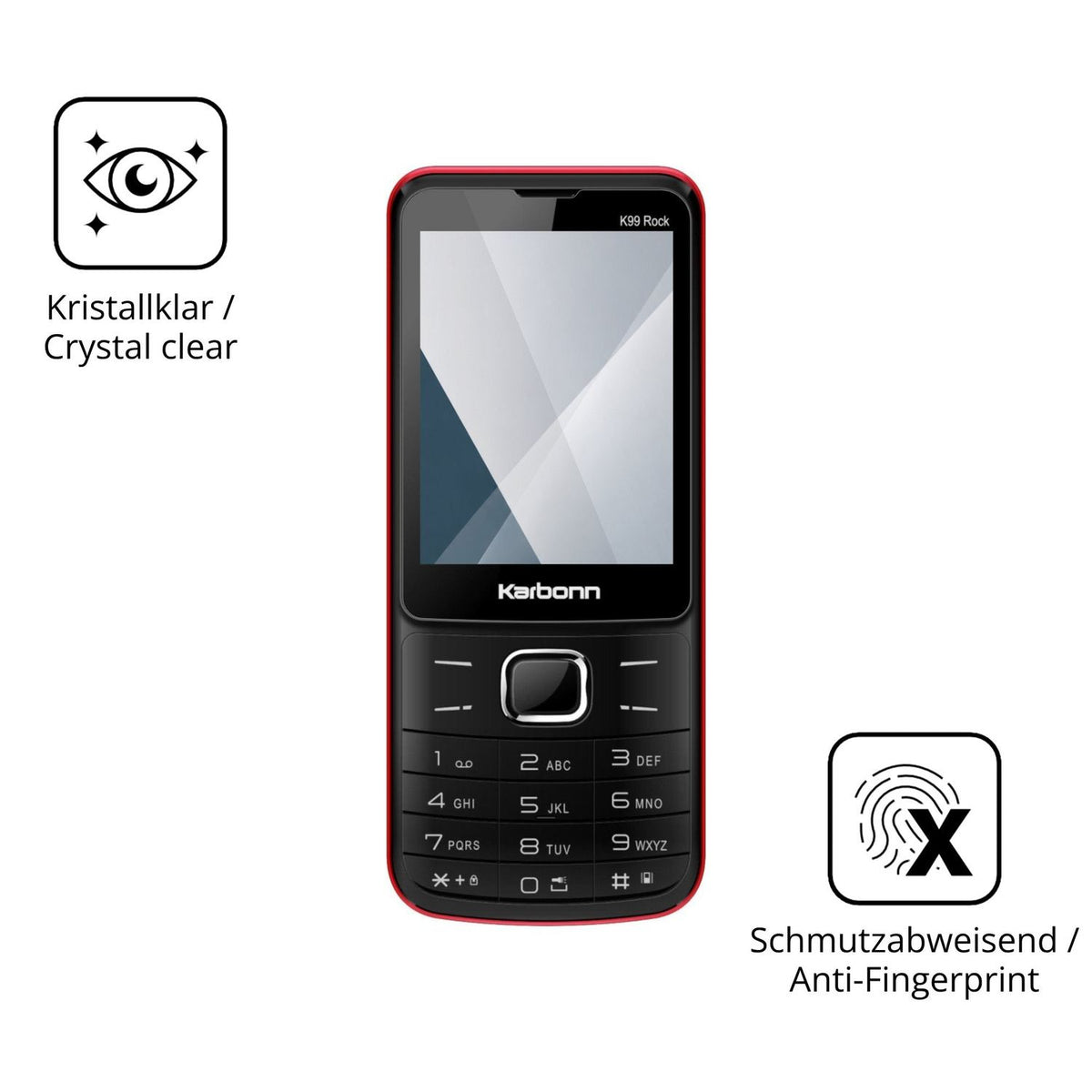 Flexible TPU-Folie passend zugeschnitten für Karbonn K99 Rock, vollständige Abdeckung