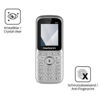 Flexible TPU-Folie passend zugeschnitten für Karbonn KX2, vollständige Abdeckung