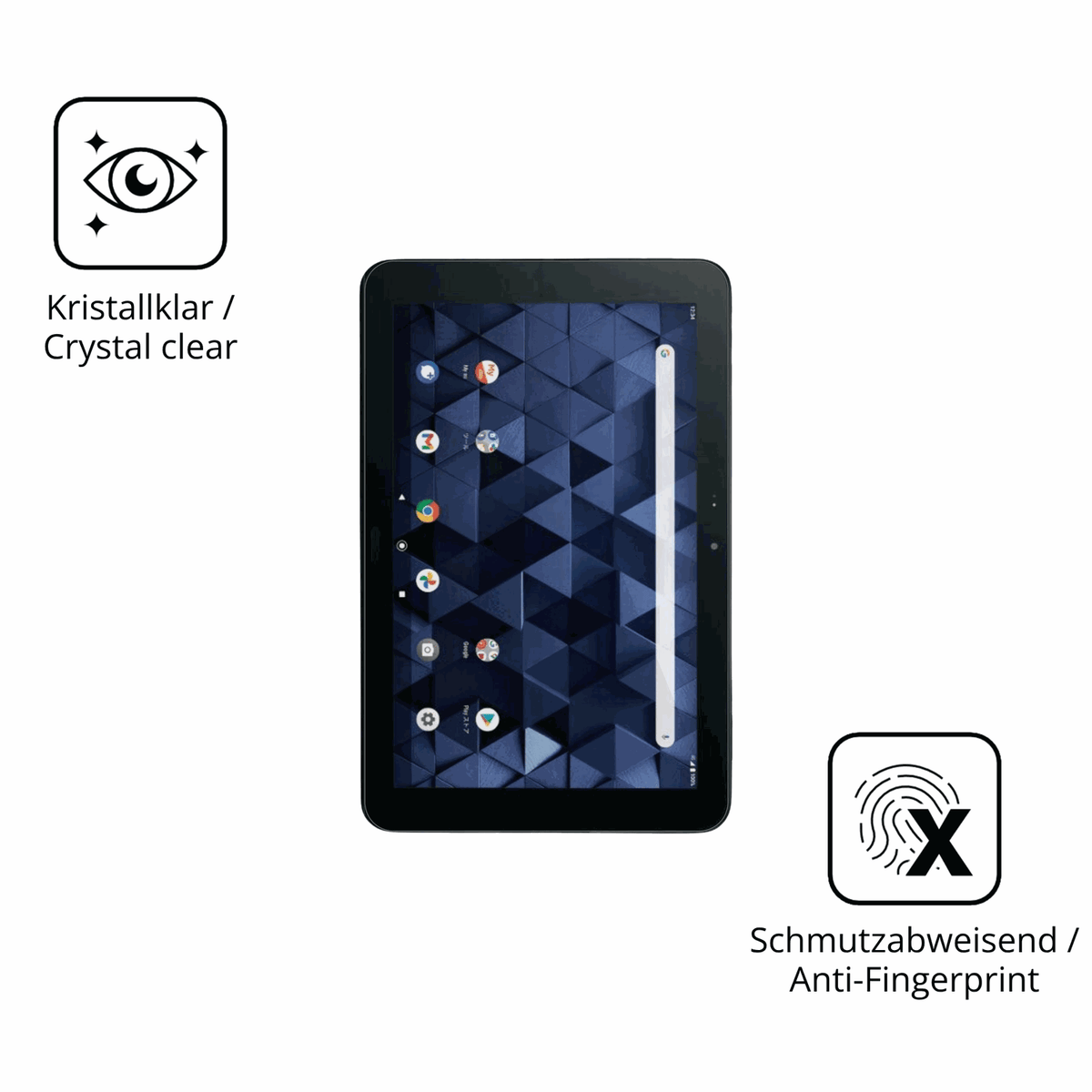 Flexible TPU-Folie passend zugeschnitten f�r Kyocera Digno Tab, vollst�ndige Abdeckung