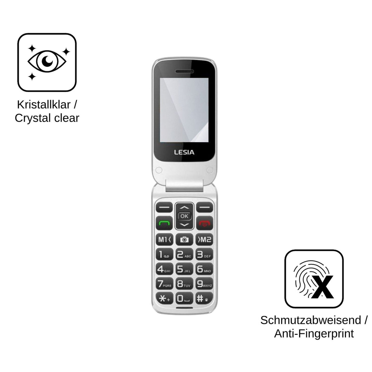 2x Screen Protector for LESIA F1 Flexible Glass 9H dipos