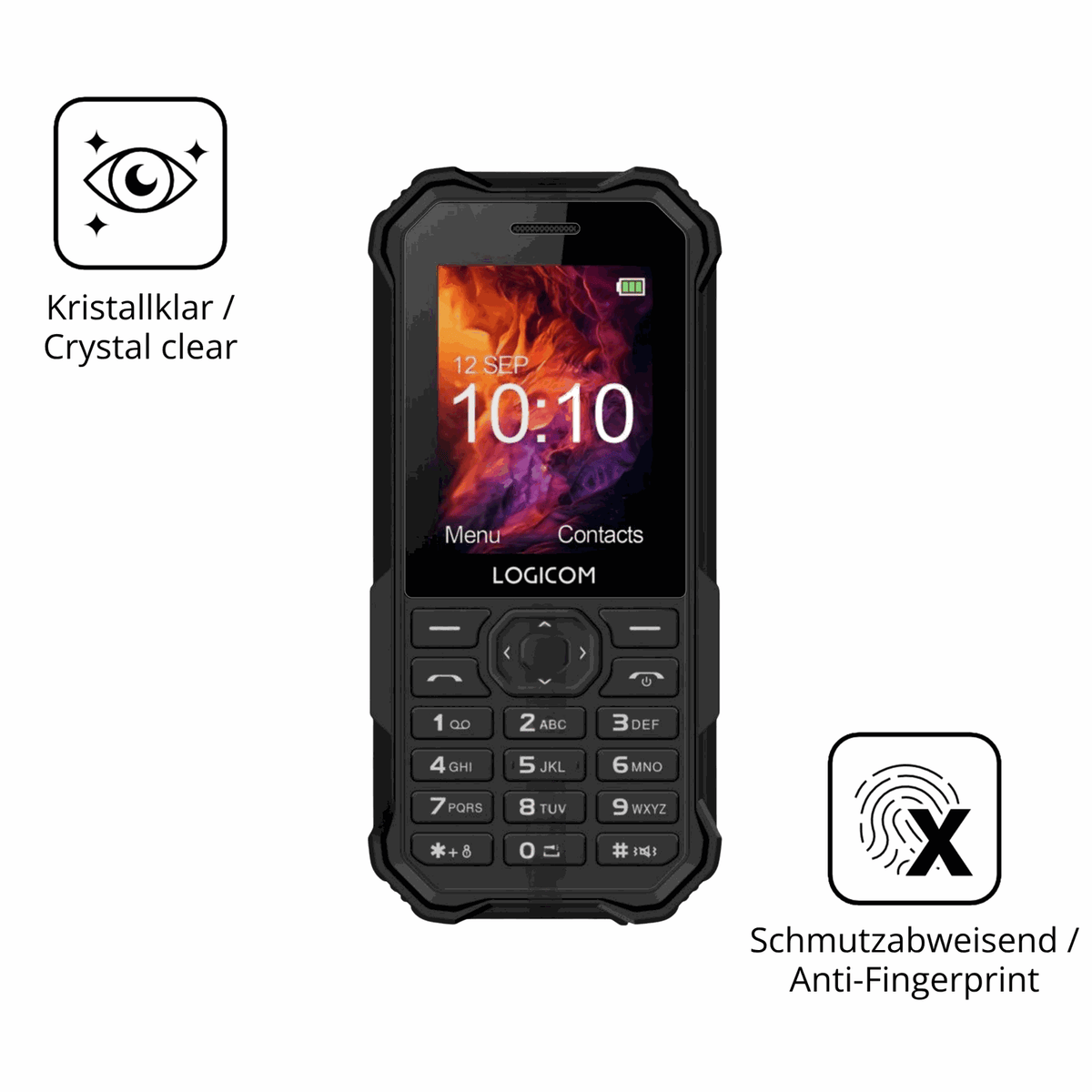 Flexible TPU-Folie passend zugeschnitten für Logicom Xtrem 40 Pro, vollständige Abdeckung