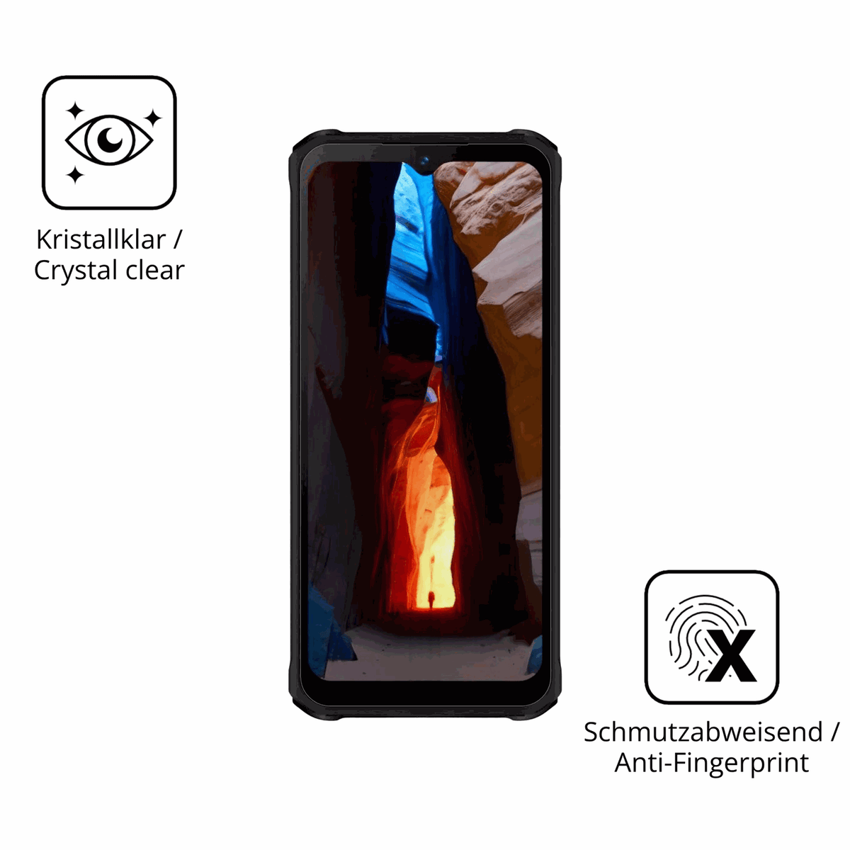 Flexible TPU-Folie passend zugeschnitten für Logicom Xtrem 650, vollständige Abdeckung
