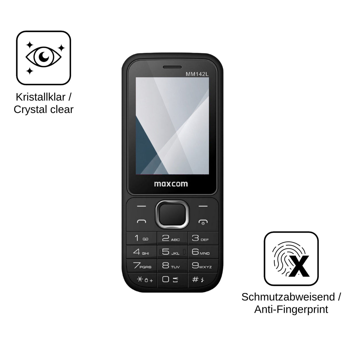 2x Screen Protector for MaxCom MM142L Flexible Glass 9H dipos