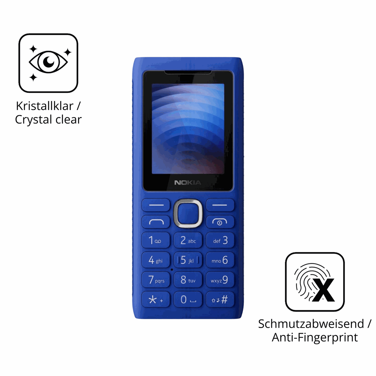 Flexible TPU-Folie passend zugeschnitten für Nokia 110 Power, vollständige Abdeckung
