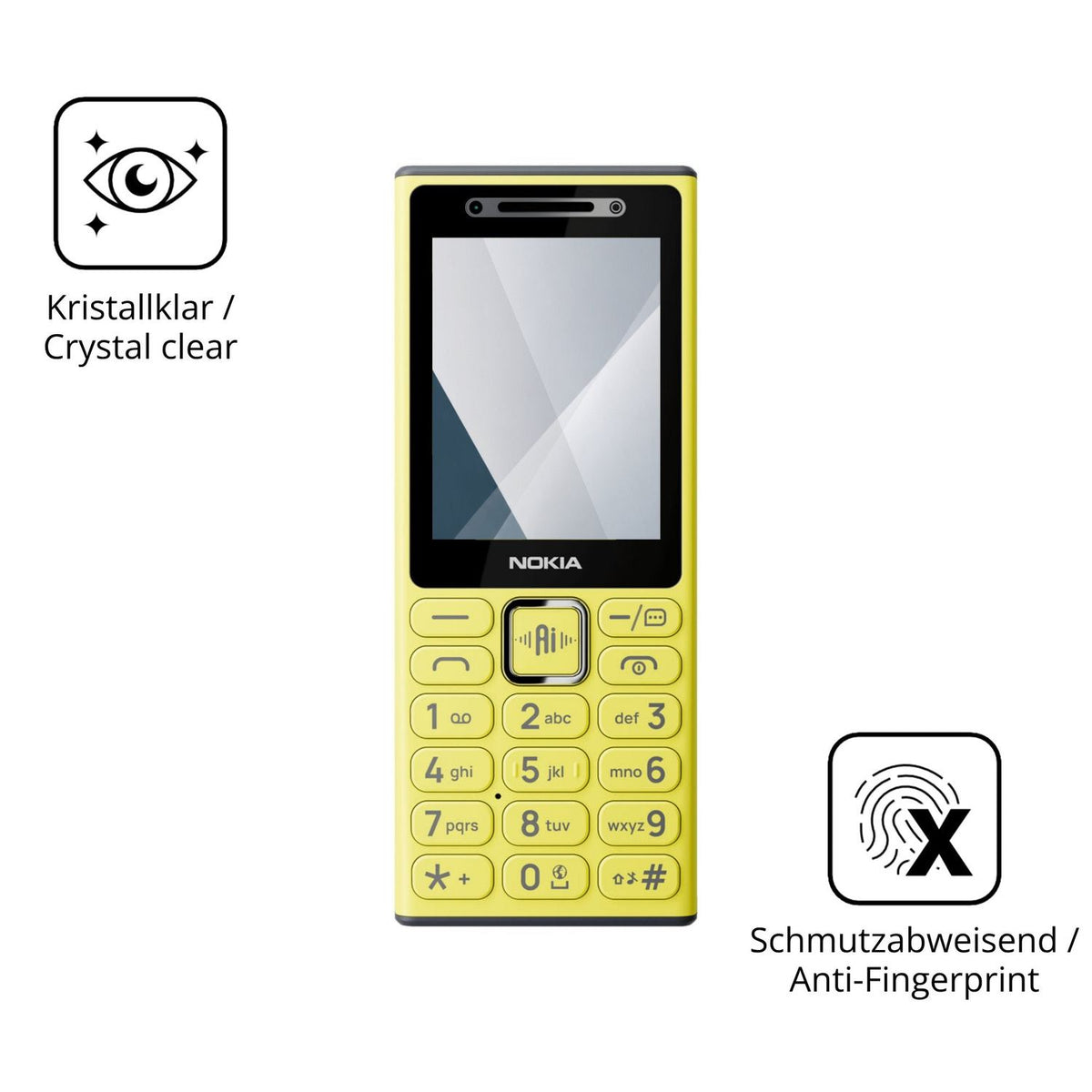 Flexible TPU-Folie passend zugeschnitten für Nokia 200 4G, vollständige Abdeckung