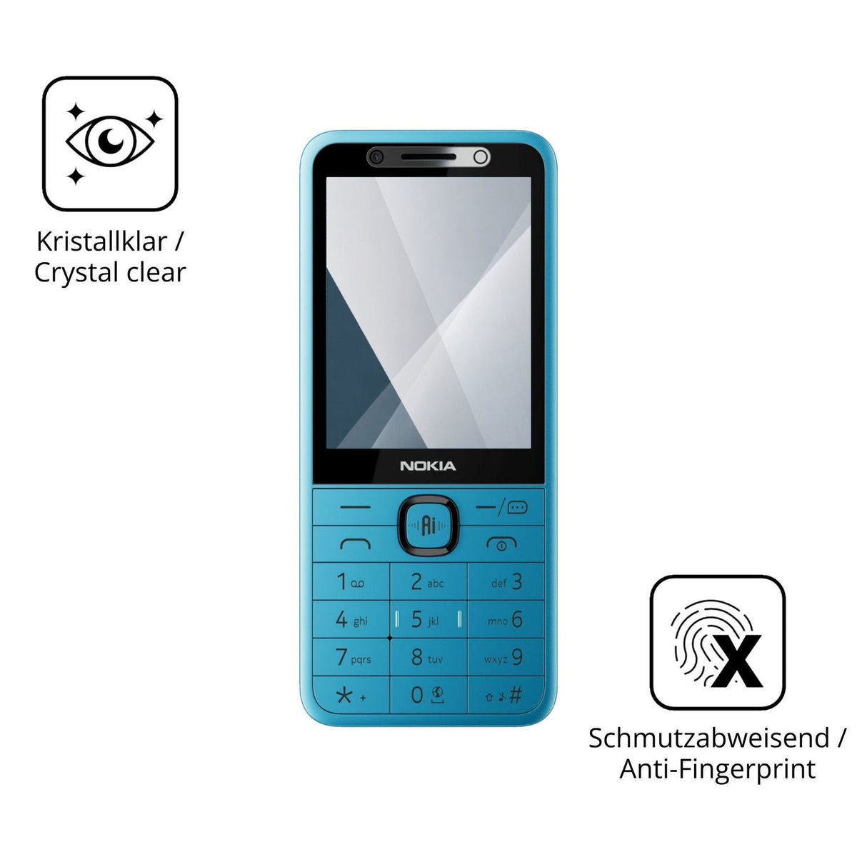 Flexible TPU-Folie passend zugeschnitten für Nokia 235 4G 2nd Edition, vollständige Abdeckung