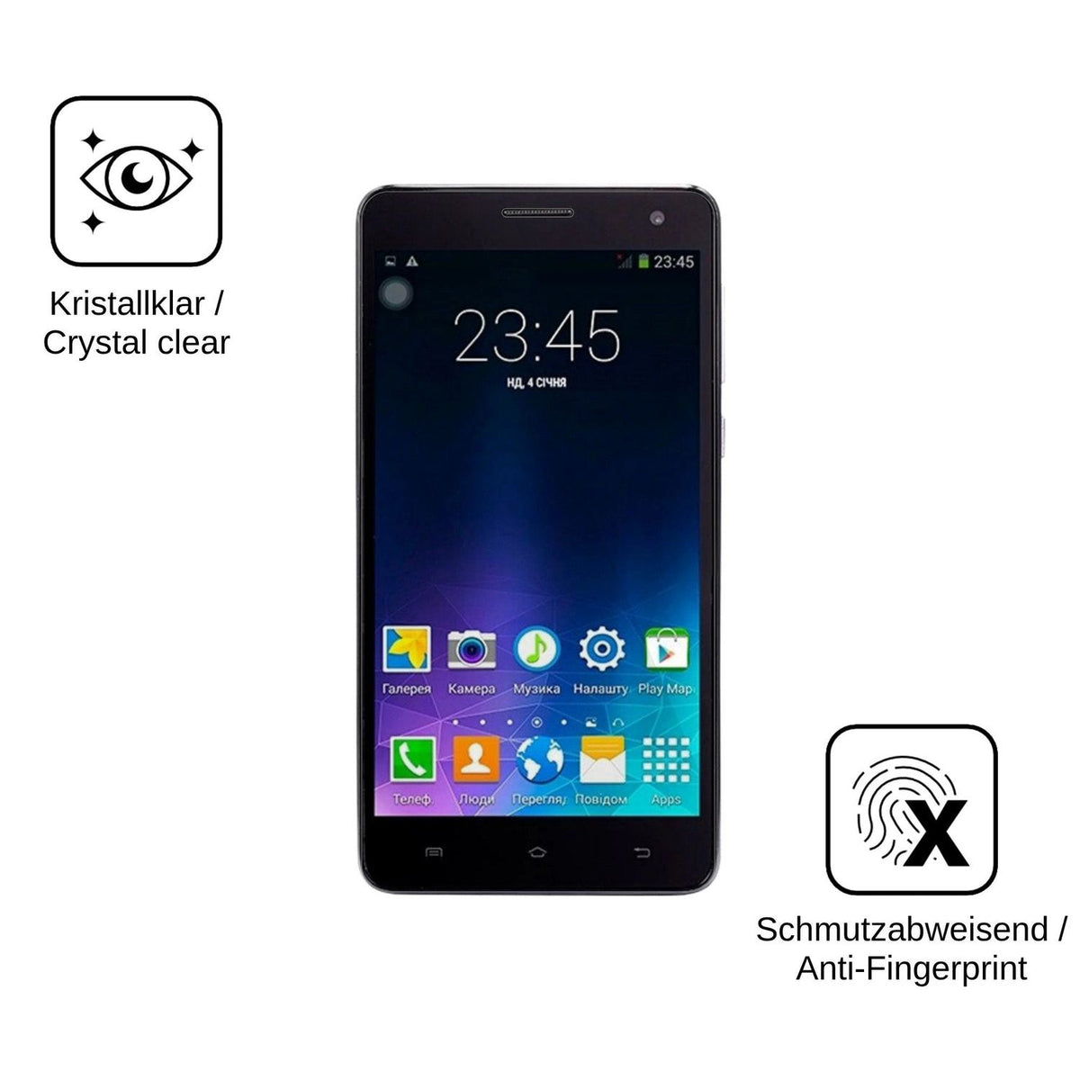 2x Screen Protector for Nomi i550 Space Flexible Glass 9H dipos