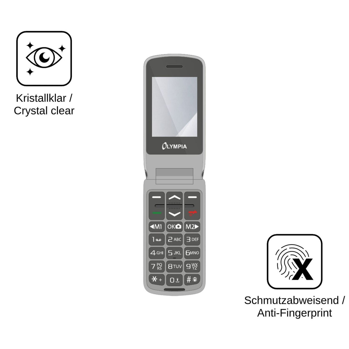 2x Screen Protector for Olympia Style Duo 4G Flexible Glass 9H dipos