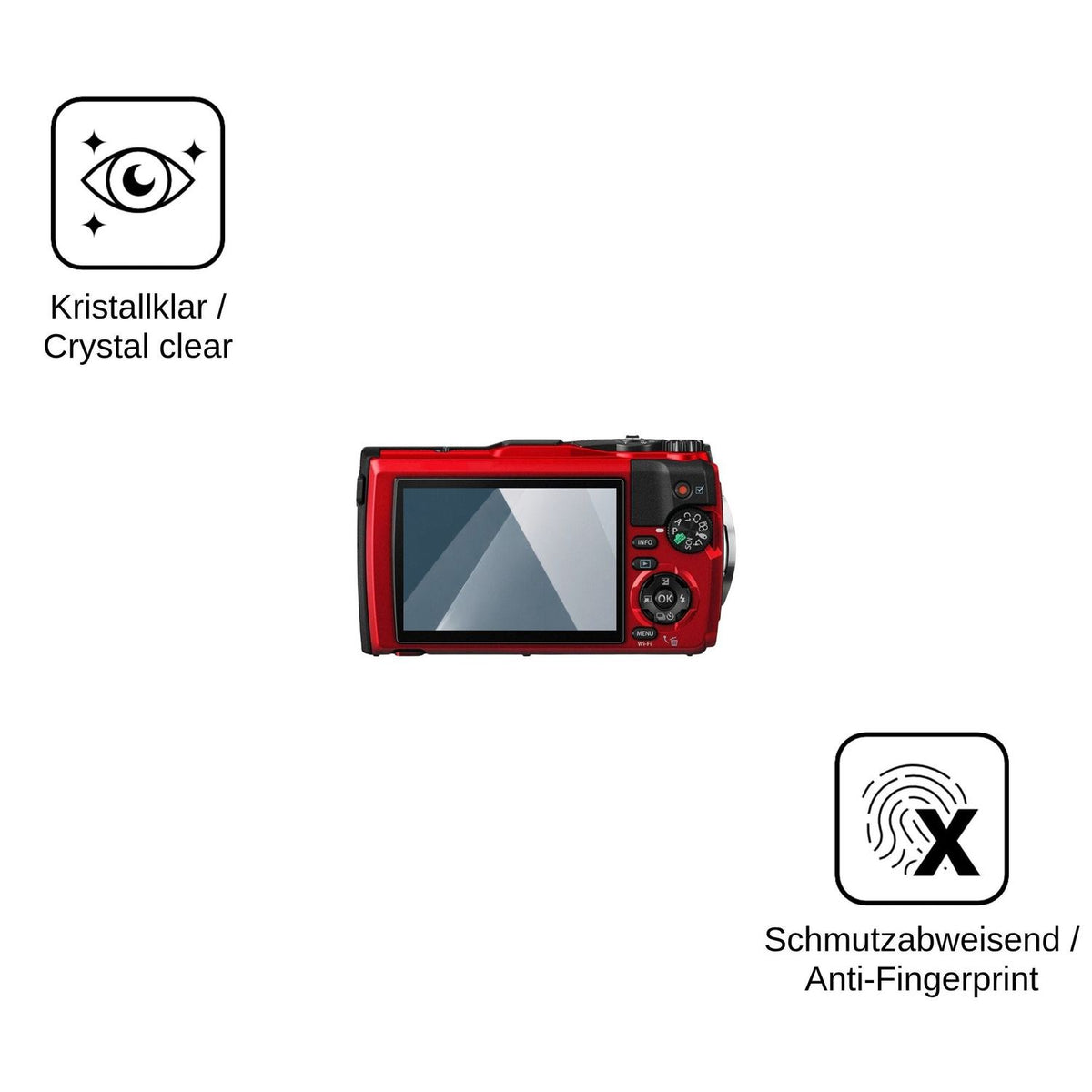 2x Screen Protector for Olympus OM System Tough TG-6 Flexible Glass 9H dipos
