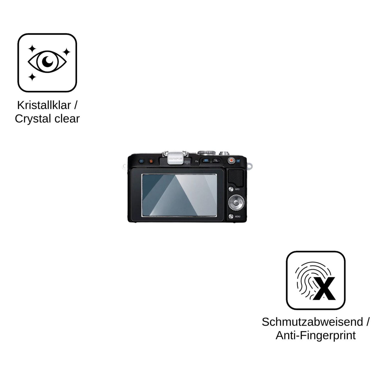 2x Screen Protector for Olympus Pen E-PL3 Flexible Glass 9H dipos